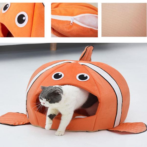 cat beds & furniture clownfish nest pet bed indoor kitten house warm small cats dogs collapsible cave cute sleeping mats winter products
cat beds & furniture clownfish nest pet bed indoor kitten house warm small cats dogs collapsible cave cute sleeping mats winter products