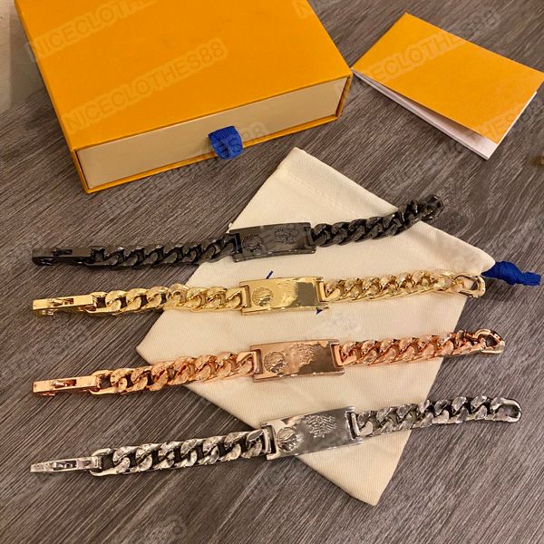 l's fashion designer co-branded chain bracelet, 4-color memory metal inscription pattern, representing the charm outside stadium, Black
l's fashion designer co-branded chain bracelet, 4-color memory metal inscription pattern, representing the charm outside stadium, Black