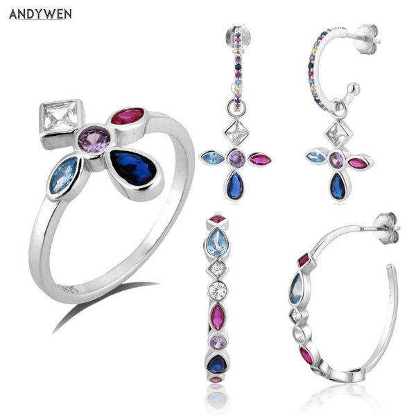 andywen 925 sterling silver women colorful zircon cz drop earring circle hoop piercing rings jewelry set for party rock punk 210608
andywen 925 sterling silver women colorful zircon cz drop earring circle hoop piercing rings jewelry set for party rock punk 210608