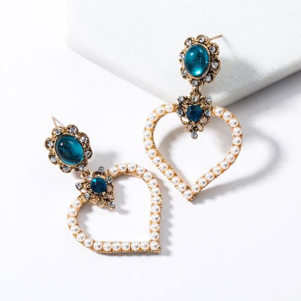 dangle & chandelier europe america fashion imitation pearl crystal heart earrings for women trendy temperament statement drop earring jewelr, Silver
dangle & chandelier europe america fashion imitation pearl crystal heart earrings for women trendy temperament statement drop earring jewelr, Silver