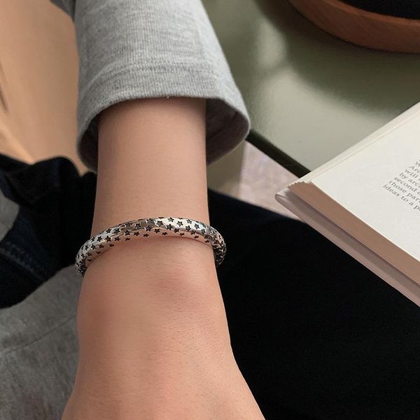 bangle fmily minimalist 925 sterling silver personality star bracelet retro fashion all-match exquisite jewelry for girlfriend gift, Black
bangle fmily minimalist 925 sterling silver personality star bracelet retro fashion all-match exquisite jewelry for girlfriend gift, Black