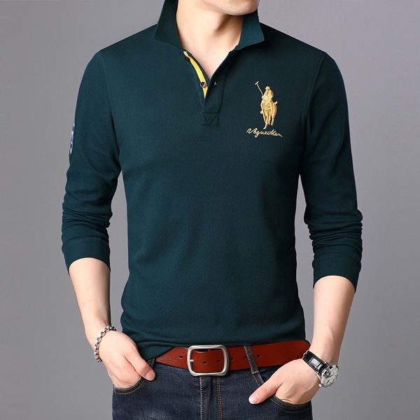 men's t shirts cotton t- long sleeve korean version trend embroidery spring and autumn polo handsome casual bottomed shirt, White;black
men's t shirts cotton t- long sleeve korean version trend embroidery spring and autumn polo handsome casual bottomed shirt, White;black