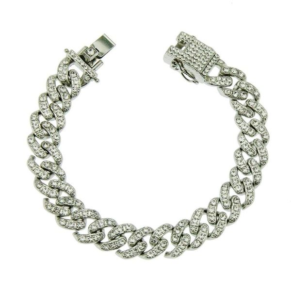 link, chain men/women hip hop iced out bling bracelet pave setting rhinestone 13mm cuban bracelets hiphop jewelry fashion gifts, Black
link, chain men/women hip hop iced out bling bracelet pave setting rhinestone 13mm cuban bracelets hiphop jewelry fashion gifts, Black