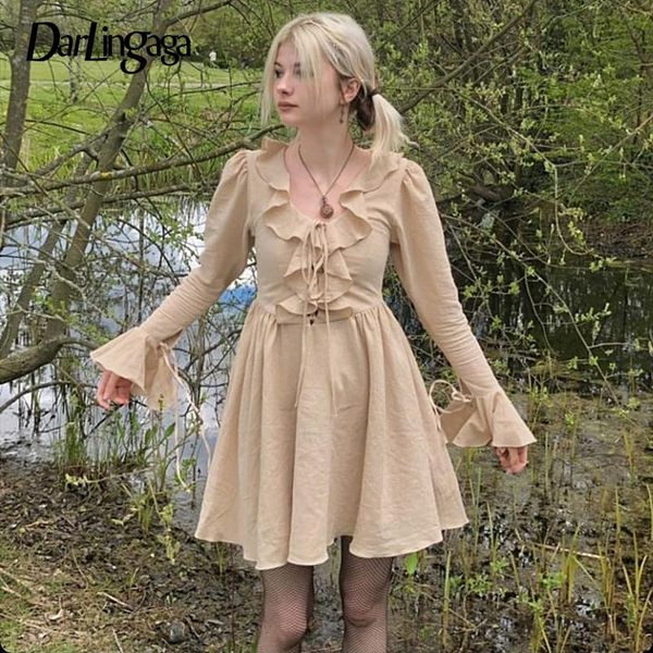casual dresses darlingaga grunge fairycore v neck ruffles pleated dress female vintage flare sleeve autumn party lace up elegant sundress, Black;gray
casual dresses darlingaga grunge fairycore v neck ruffles pleated dress female vintage flare sleeve autumn party lace up elegant sundress, Black;gray