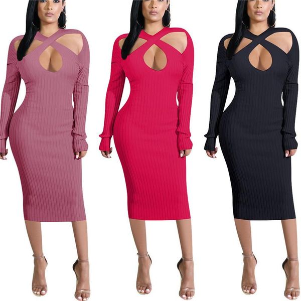 casual dresses womens long sleeve skinny knitting maxi dress fashion solid color off-shoulder hollow mid-length streetwear, Black;gray
casual dresses womens long sleeve skinny knitting maxi dress fashion solid color off-shoulder hollow mid-length streetwear, Black;gray