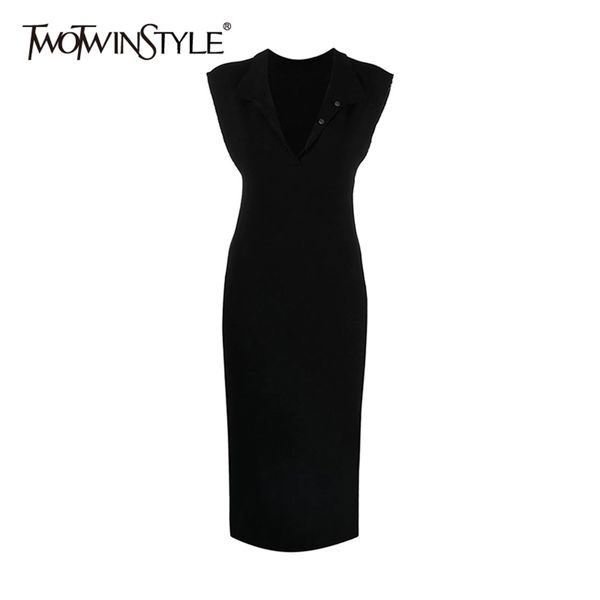 solid knitted bodycon dress for women lapel sleeveless high waist vintage midi dresses female korean spring fashion 210520, Black;gray
solid knitted bodycon dress for women lapel sleeveless high waist vintage midi dresses female korean spring fashion 210520, Black;gray
