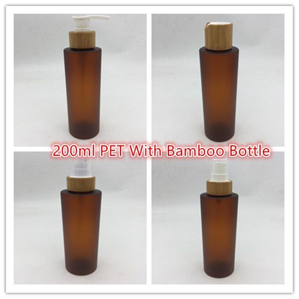 storage bottles & jars 48pcs 200ml matte amber pet plastic bamboo body lotion pump bottle brown cosmetic shampoo emulsion cream package spra
storage bottles & jars 48pcs 200ml matte amber pet plastic bamboo body lotion pump bottle brown cosmetic shampoo emulsion cream package spra