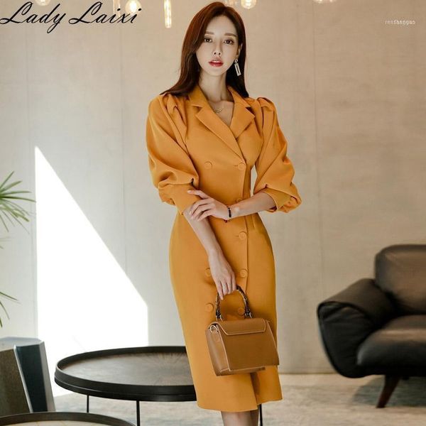 casual dresses 2021 autumn notched neck double-breasted pencil dress women puff sleeve bodycon sheath wear work vestidos1, Black;gray
casual dresses 2021 autumn notched neck double-breasted pencil dress women puff sleeve bodycon sheath wear work vestidos1, Black;gray