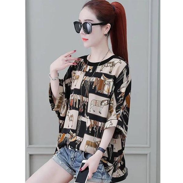 women's blouses & shirts women spring summer style chiffon blosues lady casual short o-neck flower printed blusas zz0308, White
women's blouses & shirts women spring summer style chiffon blosues lady casual short o-neck flower printed blusas zz0308, White