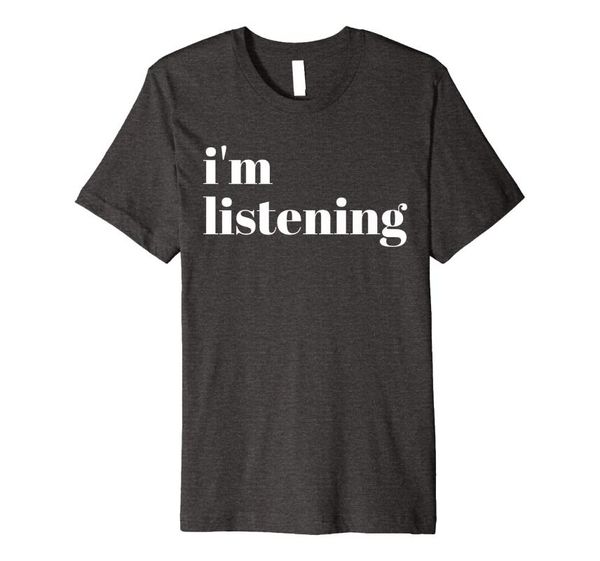 men's t-shirts i'm listening shirts: t shirt tshirt men women, White;black
men's t-shirts i'm listening shirts: t shirt tshirt men women, White;black
