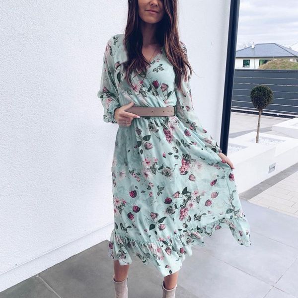 women's printed waist thin v-neck bohemian chiffon dress single-breasted summer beach casual clothes vestido dresses, Black;gray
women's printed waist thin v-neck bohemian chiffon dress single-breasted summer beach casual clothes vestido dresses, Black;gray