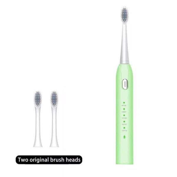 smart electric toothbrush usb charging waterproof automatic ultrasonic with 2 brush heads low noise men and women
smart electric toothbrush usb charging waterproof automatic ultrasonic with 2 brush heads low noise men and women