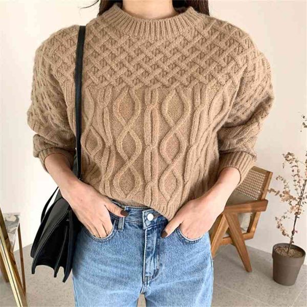 chic warm o-neck twisted knitted women jumpers pullover winter loose female fashion sweaters femme 210518, White;black
chic warm o-neck twisted knitted women jumpers pullover winter loose female fashion sweaters femme 210518, White;black
