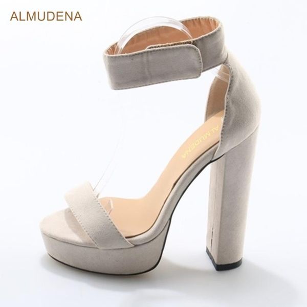 women selling beige suede sandals chunky high heel platform shoes single strap concise gladiator hook&loop, Black
women selling beige suede sandals chunky high heel platform shoes single strap concise gladiator hook&loop, Black