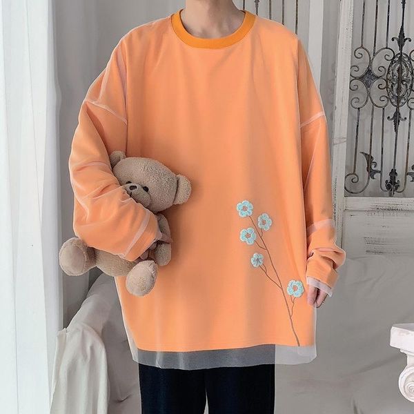 men's hoodies & sweatshirts 2021 flower embroidery pullover mesh loose round neck cotton casual clothes coats fashion 4 color, Black
men's hoodies & sweatshirts 2021 flower embroidery pullover mesh loose round neck cotton casual clothes coats fashion 4 color, Black