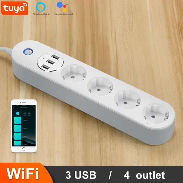 smart power plugs wifi strip surge protector 4 eu plug outlets 3 ups port alexa google home voice control timer switch electric socket
smart power plugs wifi strip surge protector 4 eu plug outlets 3 ups port alexa google home voice control timer switch electric socket