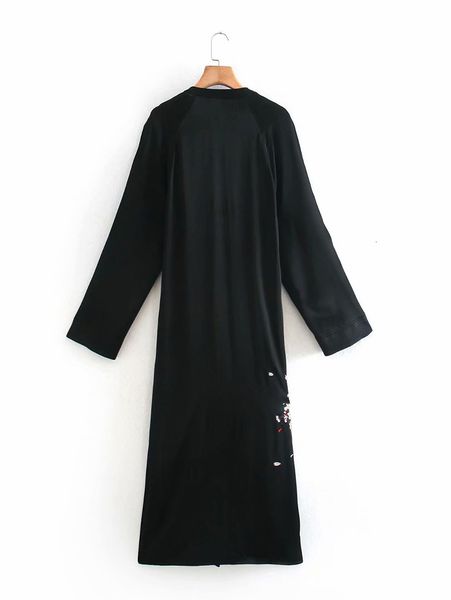 women's swimwear vintage embroidery kimono black elegant cardigan women long sleeve slim fashion coat bohemian beach cover up wear, White;black
women's swimwear vintage embroidery kimono black elegant cardigan women long sleeve slim fashion coat bohemian beach cover up wear, White;black