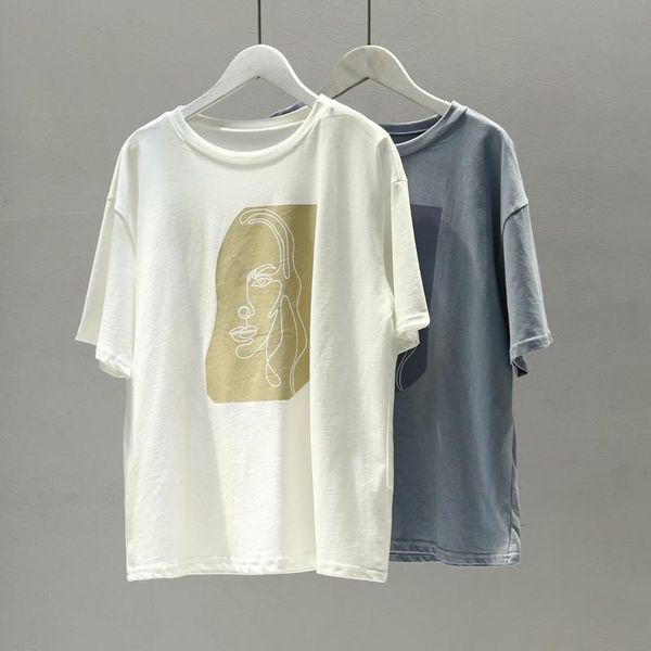 women's t-shirt printed women short-sleeved 2021 spring and summer korean round neck top, White
women's t-shirt printed women short-sleeved 2021 spring and summer korean round neck top, White