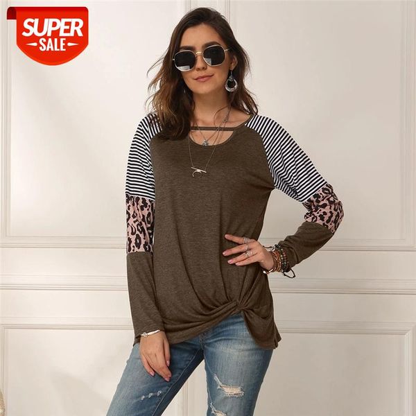 2020 women striped leopard patch long sleeve t-shirt femme plus size tee shirt casual basic clothes trendy autumn #p18t, White
2020 women striped leopard patch long sleeve t-shirt femme plus size tee shirt casual basic clothes trendy autumn #p18t, White