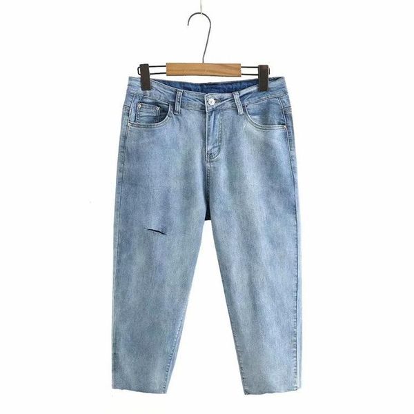 women's jeans plus size xl-4xl stretchable cropped casual simple blue black denim 7/10 pants with hole
women's jeans plus size xl-4xl stretchable cropped casual simple blue black denim 7/10 pants with hole