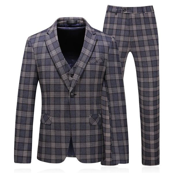 men's suits & blazers 2021 latest style mens 3 piece plaid wedding groom fashion men slim fit grey business brand suit for prom party, White;black
men's suits & blazers 2021 latest style mens 3 piece plaid wedding groom fashion men slim fit grey business brand suit for prom party, White;black