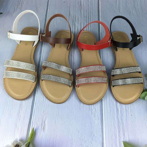 fashion roman rhinestone solid color comfortable flat buckle female sandals 2021 summer new style plus size women sandals, Black
fashion roman rhinestone solid color comfortable flat buckle female sandals 2021 summer new style plus size women sandals, Black