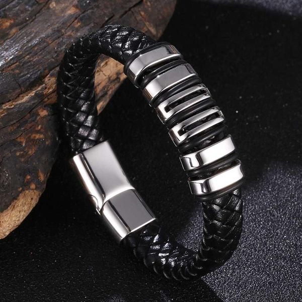 charm bracelets fashion black leather braided bracelet men multiple accessories rock bangles jewelry friend gifts, Golden;silver
charm bracelets fashion black leather braided bracelet men multiple accessories rock bangles jewelry friend gifts, Golden;silver
