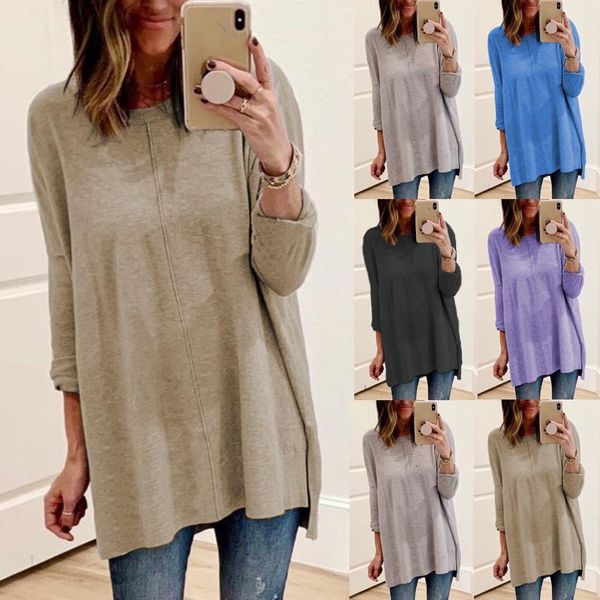 spring and autumn long sleeve round neck splicing t-shirt casual women's wear, White
spring and autumn long sleeve round neck splicing t-shirt casual women's wear, White