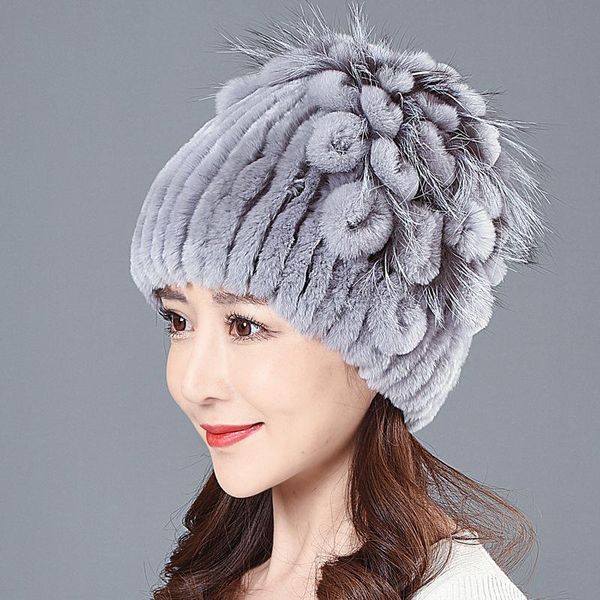 berets women winter fur hats real rex hat knit female warm snow caps ladies beanies luxury bomber, Blue;gray
berets women winter fur hats real rex hat knit female warm snow caps ladies beanies luxury bomber, Blue;gray