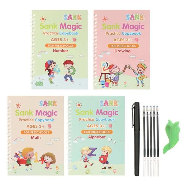 english children's magic writing board calligraphy stickers kids groove copybook preschool handwriting practice notepads, Purple;pink
english children's magic writing board calligraphy stickers kids groove copybook preschool handwriting practice notepads, Purple;pink