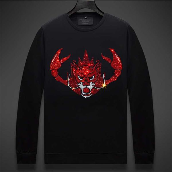 fashion slim cotton long sleeve t-shirt rhinestones men's new design selling, White;black
fashion slim cotton long sleeve t-shirt rhinestones men's new design selling, White;black