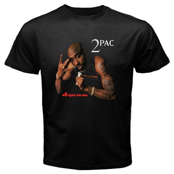 tupac shakur 2pac all eyez on me men's black t-shirt size s to 3xl, White;black
