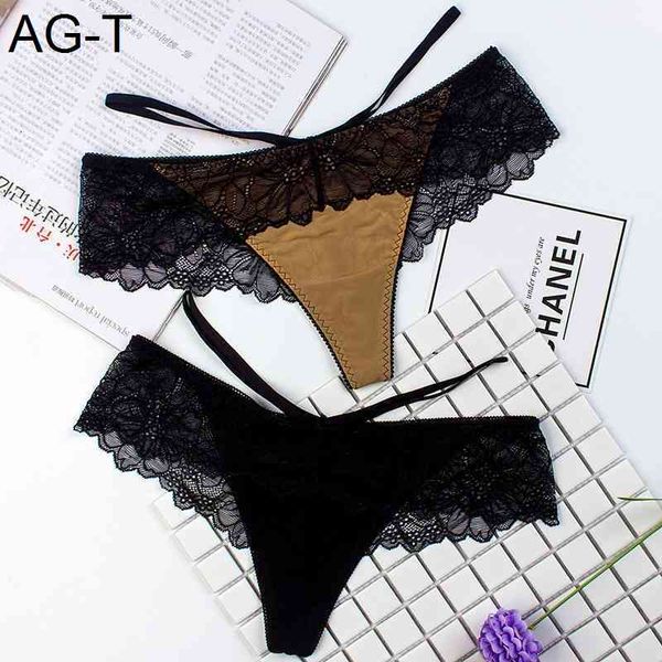 underwear hollow transparent ice lace sling low waist traceless women's briefs thong, Black;pink
underwear hollow transparent ice lace sling low waist traceless women's briefs thong, Black;pink