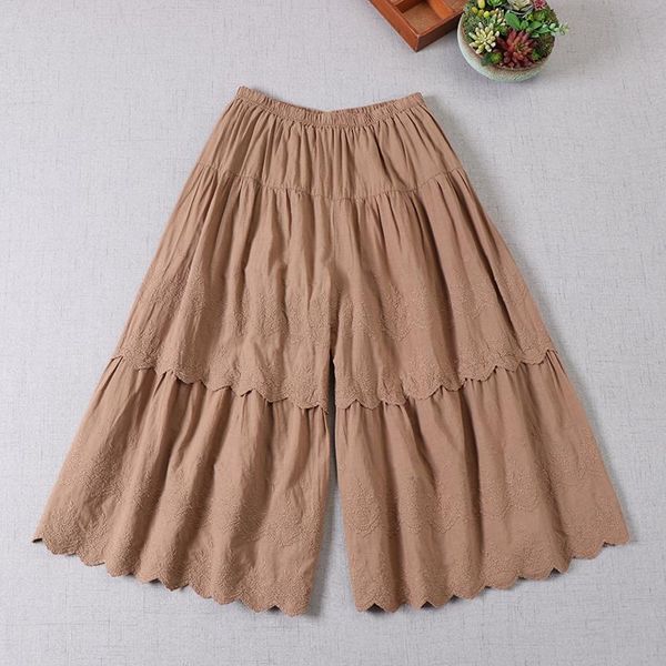women's pants & capris fairynatural women lolita layers embroidery loose trouser elastic waist ladies soft cotton wide leg 2021 summer, Black;white
women's pants & capris fairynatural women lolita layers embroidery loose trouser elastic waist ladies soft cotton wide leg 2021 summer, Black;white