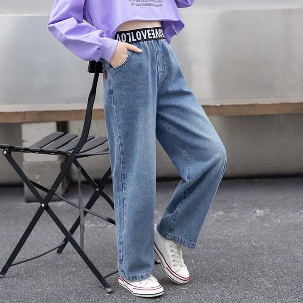 jeans baby girls wide leg leisure loose denim pants for kids clothes fashion teens trousers 6 8 10 12 years children outfits, Blue
jeans baby girls wide leg leisure loose denim pants for kids clothes fashion teens trousers 6 8 10 12 years children outfits, Blue