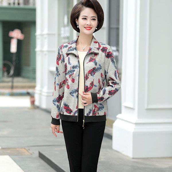 women's jackets 2021 autumn jacket women fashion vintage floral print coat middle aged casual short loose plus size outerwear w546, Black;brown
women's jackets 2021 autumn jacket women fashion vintage floral print coat middle aged casual short loose plus size outerwear w546, Black;brown