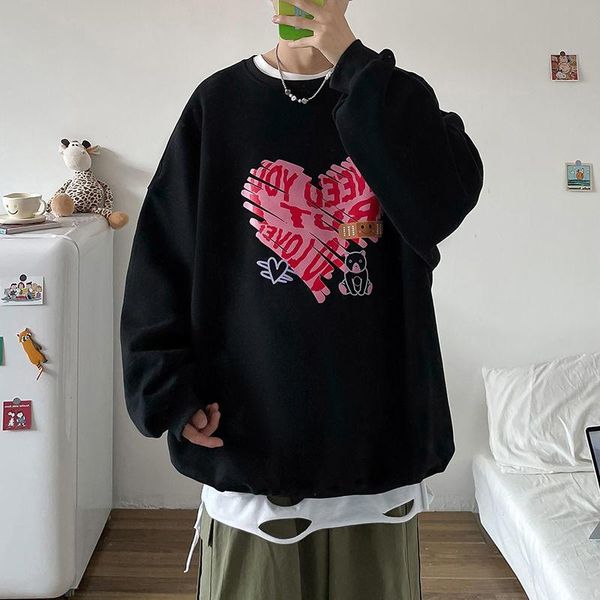 men's hoodies & sweatshirts pr 2021 love print male oversized streetwear thicken hooded casual loose, Black
men's hoodies & sweatshirts pr 2021 love print male oversized streetwear thicken hooded casual loose, Black