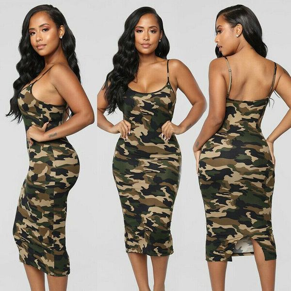ladies women's casual bodycon camouflage army sleeveless shoulder-straps dress plus sizes camo military dresses sundress, Black;gray
ladies women's casual bodycon camouflage army sleeveless shoulder-straps dress plus sizes camo military dresses sundress, Black;gray