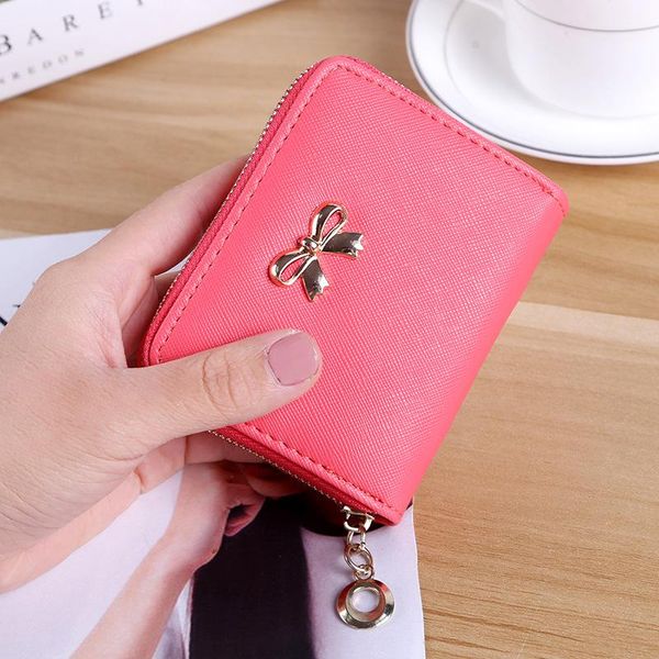 wallets 2021 card holder change small wallet ladies short zipper bow pattern fashion mini coin purse, Red;black
wallets 2021 card holder change small wallet ladies short zipper bow pattern fashion mini coin purse, Red;black