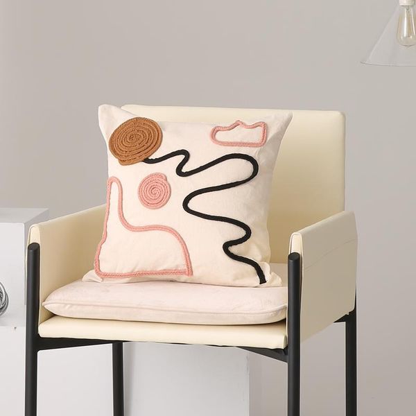 cushion/decorative pillow geometric cushion cover black stripe rope embroidery pink 45x45cm for home decoration living room bed
cushion/decorative pillow geometric cushion cover black stripe rope embroidery pink 45x45cm for home decoration living room bed
