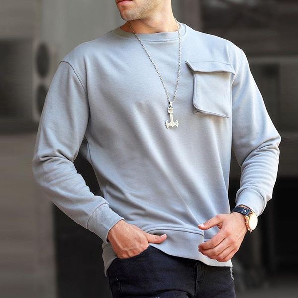 men's t-shirts sweater 2021 autumn long sleeve round neck pullover loose solid color, White;black
men's t-shirts sweater 2021 autumn long sleeve round neck pullover loose solid color, White;black