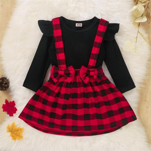 clothing sets autumn 2pcs toddler baby girls outfits solid color o-neck long sleeves t-shirt + plaid suspenders skirts set, White
clothing sets autumn 2pcs toddler baby girls outfits solid color o-neck long sleeves t-shirt + plaid suspenders skirts set, White