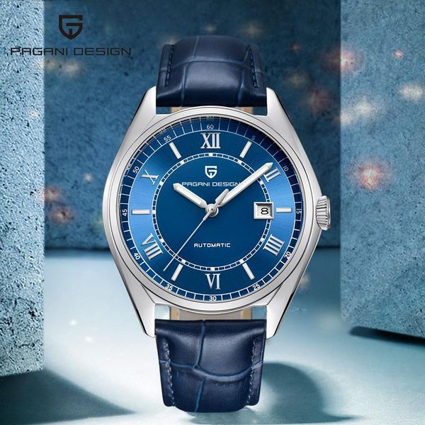 design men's mechanical watches 2021 watch men leather waterproof clock relogio masculino wristwatches, Slivery;brown
design men's mechanical watches 2021 watch men leather waterproof clock relogio masculino wristwatches, Slivery;brown