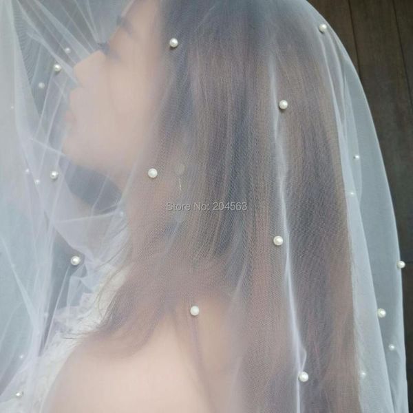 bridal veils stunning white/ivory veil with comb one layer royal pearl wedding accessories, Black
bridal veils stunning white/ivory veil with comb one layer royal pearl wedding accessories, Black