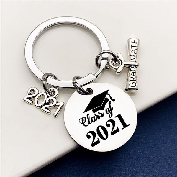 2pcs stainless steel keychain pendants 2021 graduation season commemorative creative themed keyholders hooks & rails
2pcs stainless steel keychain pendants 2021 graduation season commemorative creative themed keyholders hooks & rails