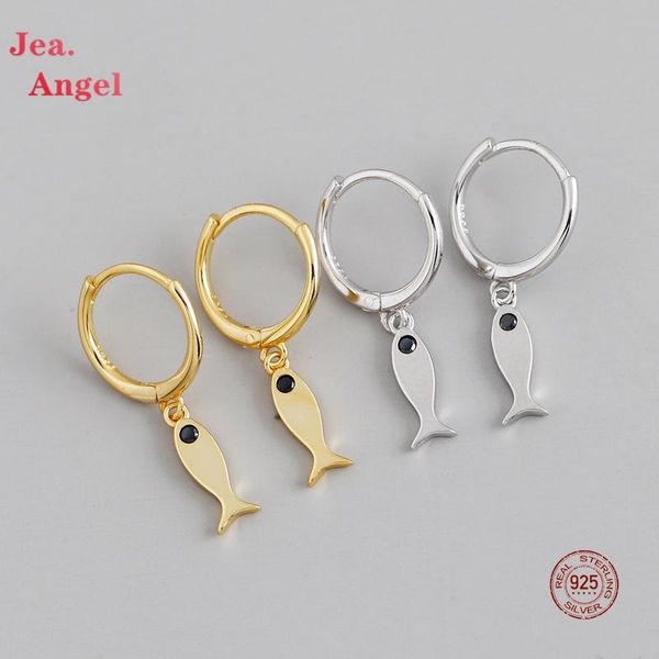 hoop & huggie jea.angel real 925 sterling silver black zircon trendy chic glossy fish earrings for women party jewelry gift accessories, Golden;silver
hoop & huggie jea.angel real 925 sterling silver black zircon trendy chic glossy fish earrings for women party jewelry gift accessories, Golden;silver