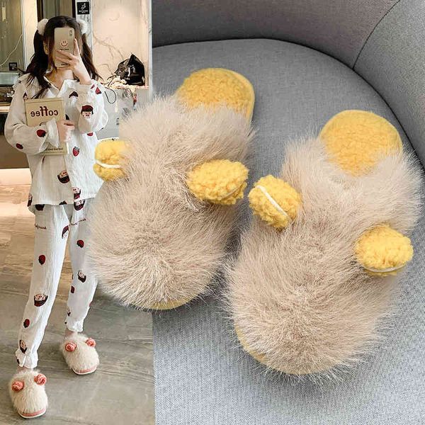 2021 autumn winter plush slippers home lovely plush indoor simple korean comfortable cotton, Black
2021 autumn winter plush slippers home lovely plush indoor simple korean comfortable cotton, Black