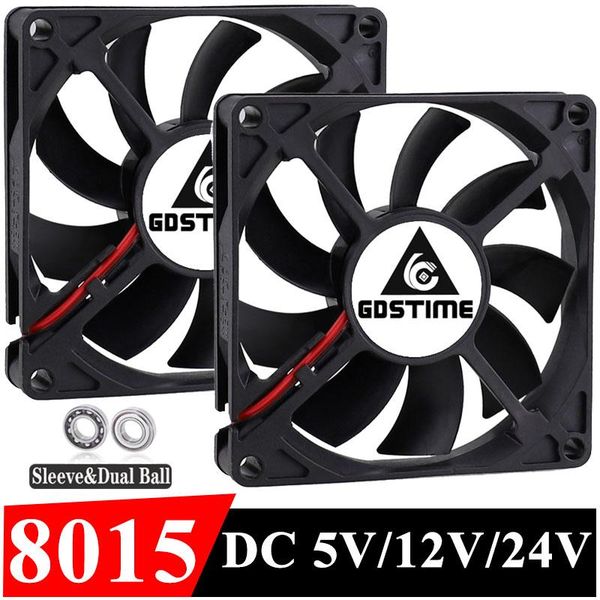 2pcs gdstime 8cm dc 12v 24v 80mm x 15mm dual ball bearing pc case cooling axial fan 80*80*15mm 8015 mute radiator cooler 2 pin fans & coolin
2pcs gdstime 8cm dc 12v 24v 80mm x 15mm dual ball bearing pc case cooling axial fan 80*80*15mm 8015 mute radiator cooler 2 pin fans & coolin