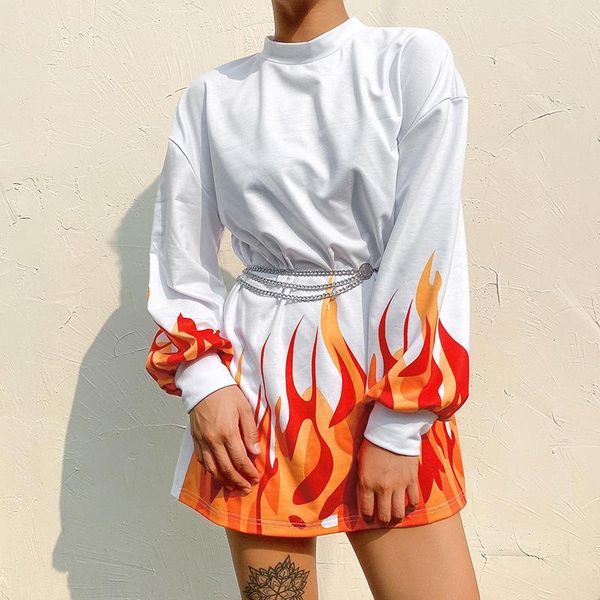 women's hoodies & sweatshirts harajuku hip hop flame fire sweatshirt mini dress women party retro vestidos loose pullover fashion unis, Black
women's hoodies & sweatshirts harajuku hip hop flame fire sweatshirt mini dress women party retro vestidos loose pullover fashion unis, Black