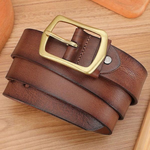 belts brand leather belt men genuine strap male luxury brass pin buckle mens casual vintage jeans g697, Black;brown
belts brand leather belt men genuine strap male luxury brass pin buckle mens casual vintage jeans g697, Black;brown